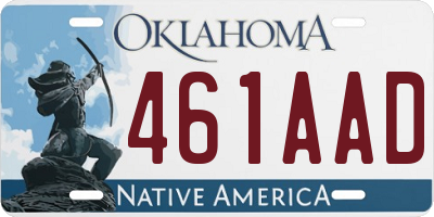 OK license plate 461AAD