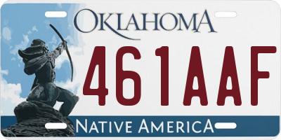 OK license plate 461AAF