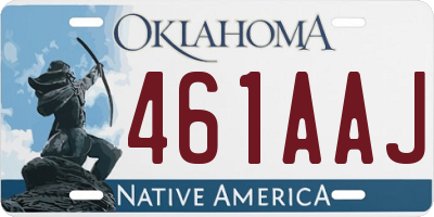 OK license plate 461AAJ