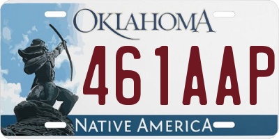 OK license plate 461AAP