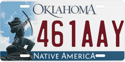 OK license plate 461AAY