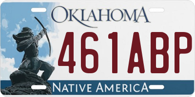 OK license plate 461ABP