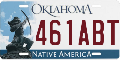 OK license plate 461ABT