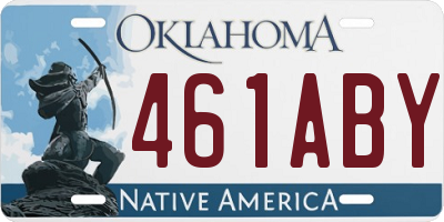 OK license plate 461ABY