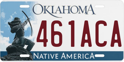 OK license plate 461ACA