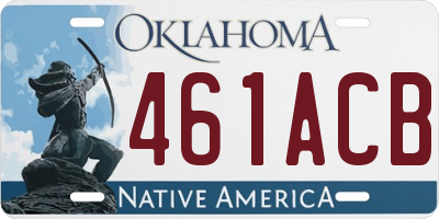 OK license plate 461ACB