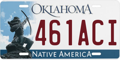 OK license plate 461ACI