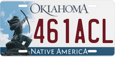OK license plate 461ACL
