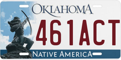 OK license plate 461ACT