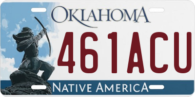 OK license plate 461ACU