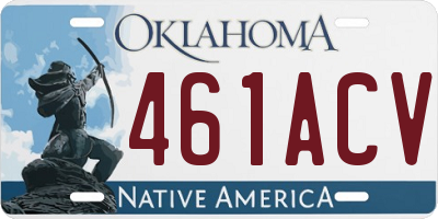 OK license plate 461ACV