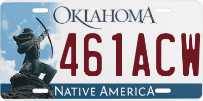 OK license plate 461ACW