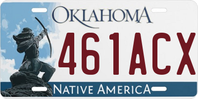 OK license plate 461ACX