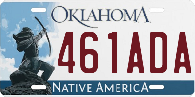 OK license plate 461ADA