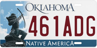OK license plate 461ADG