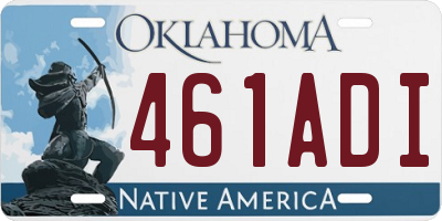 OK license plate 461ADI