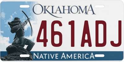 OK license plate 461ADJ