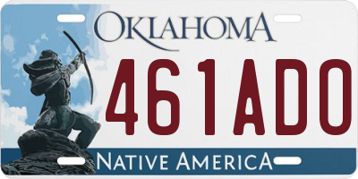 OK license plate 461ADO
