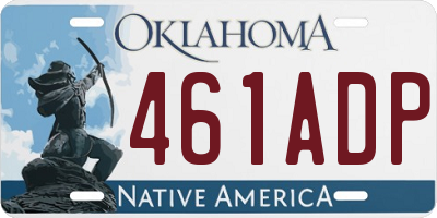 OK license plate 461ADP