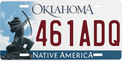 OK license plate 461ADQ