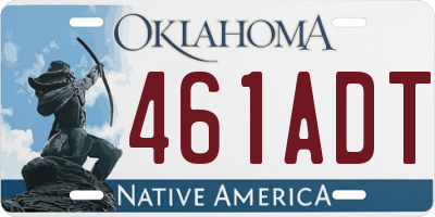 OK license plate 461ADT