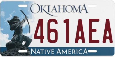 OK license plate 461AEA