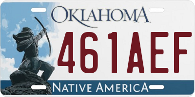 OK license plate 461AEF