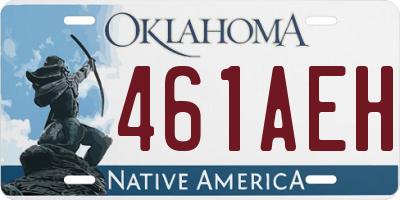 OK license plate 461AEH