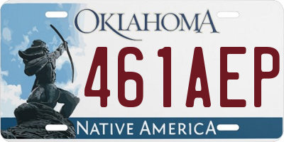 OK license plate 461AEP