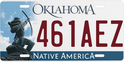 OK license plate 461AEZ