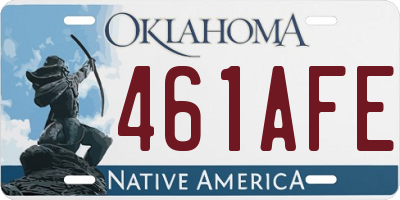 OK license plate 461AFE