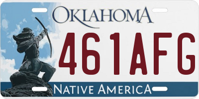 OK license plate 461AFG