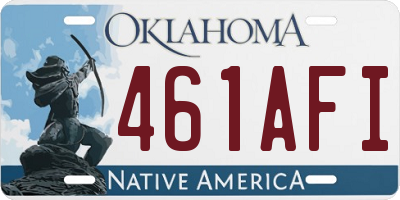 OK license plate 461AFI