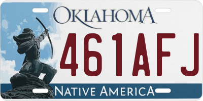 OK license plate 461AFJ
