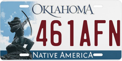 OK license plate 461AFN