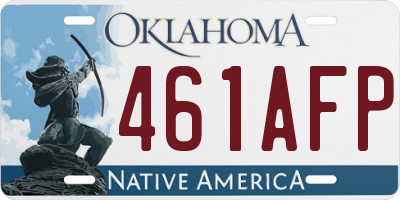 OK license plate 461AFP