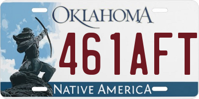 OK license plate 461AFT