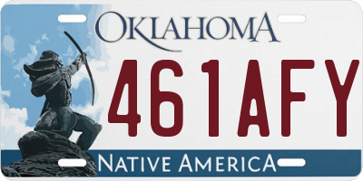 OK license plate 461AFY