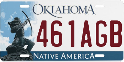 OK license plate 461AGB