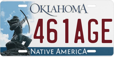 OK license plate 461AGE