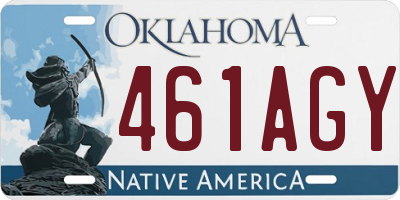 OK license plate 461AGY
