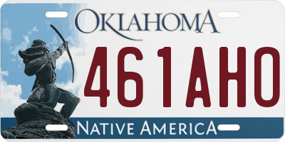 OK license plate 461AHO