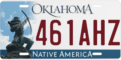 OK license plate 461AHZ