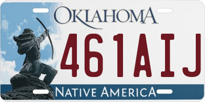 OK license plate 461AIJ
