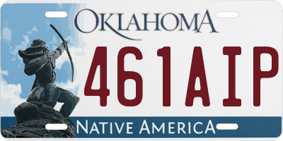 OK license plate 461AIP