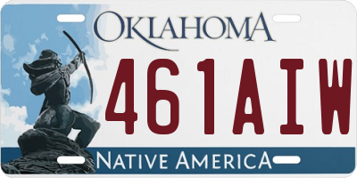 OK license plate 461AIW