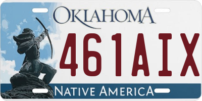 OK license plate 461AIX