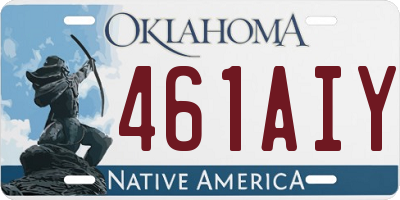 OK license plate 461AIY