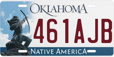 OK license plate 461AJB