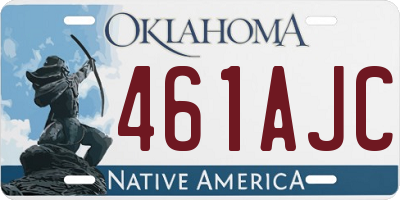 OK license plate 461AJC